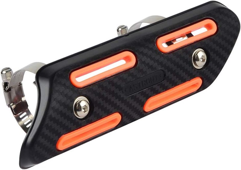 NICECNC Orange 4 Stroke Exhaust Heat Protector Shield Compatible with KTM SXF EXCF SMR 250 350 450 500 Compatible with KAWASAKI KXF 250 450 See Fitment - Image 2